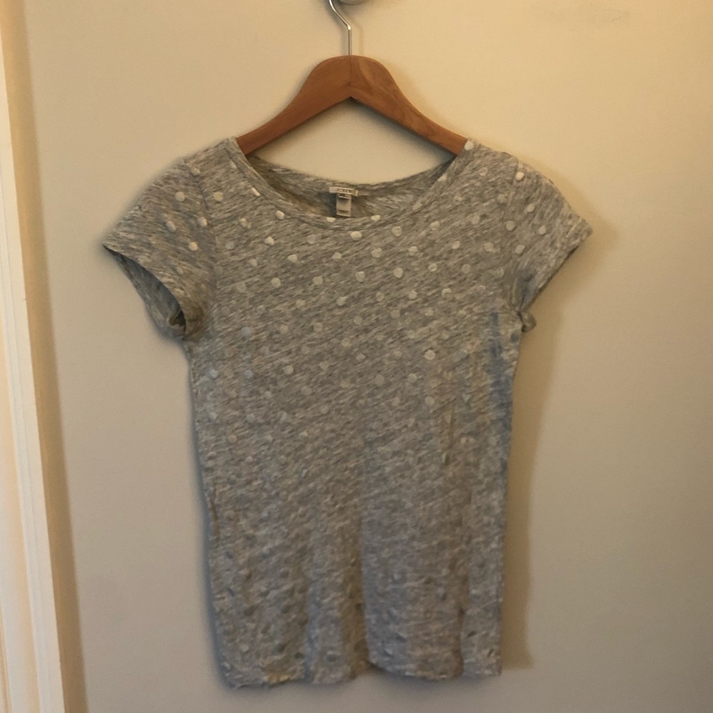 J Crew Polka Dot Short-Sleeve Tee